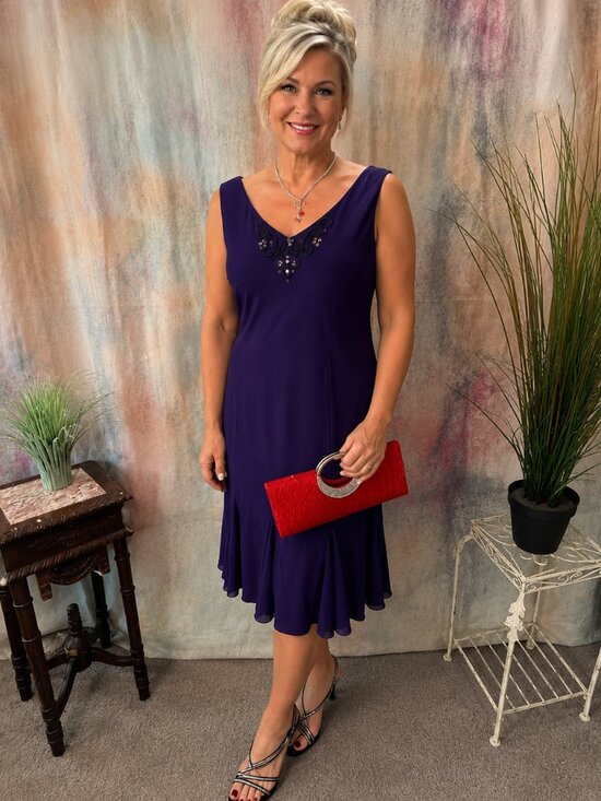 S.L. Fashions Dresses & Skirts - 📌S.L. Fashions Elegant & Timeless Beaded Cocktail - Cruise - Bridesmaid Dress